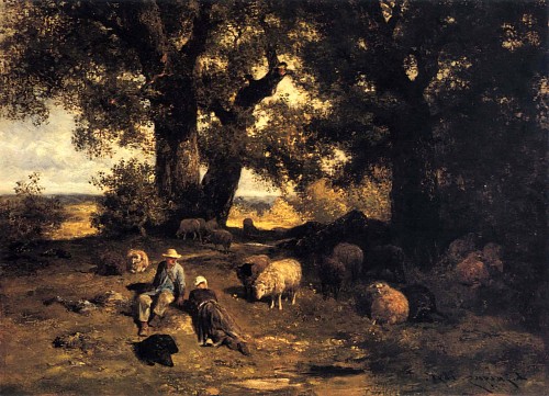 Charles Emile Jacque -&nbsp;A Summer Afternoon